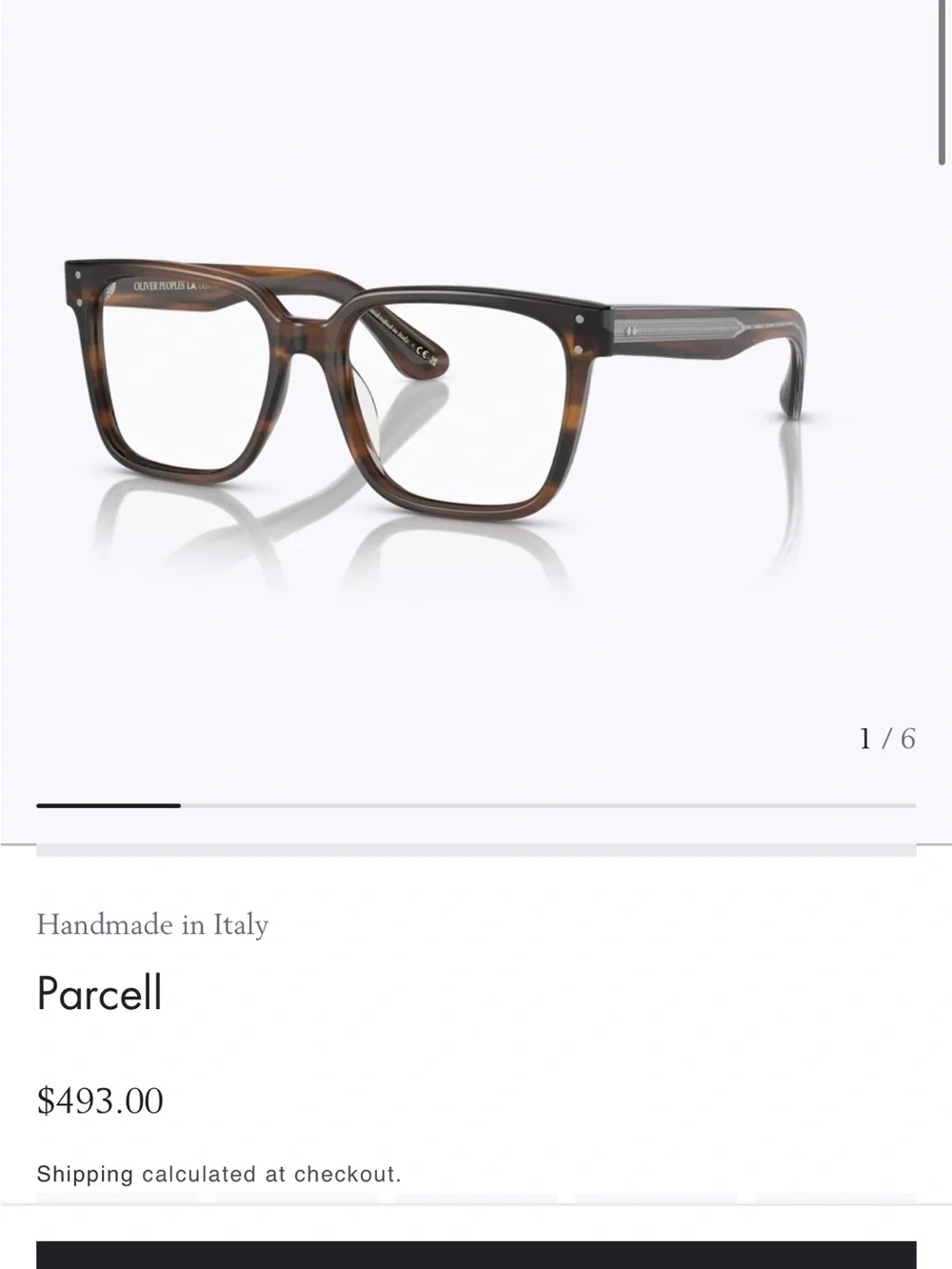 Oliver Peoples Black to Brown Tortoiseshell Blue Blocking Optical Glasses